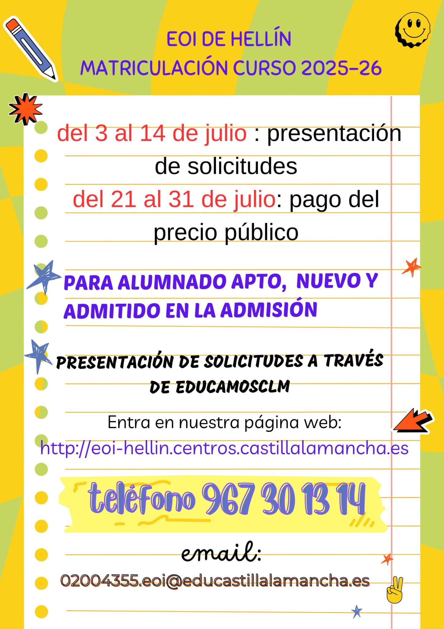 Matrícula EOI DE Hellín